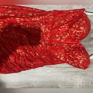 COPY - red colored prom dress